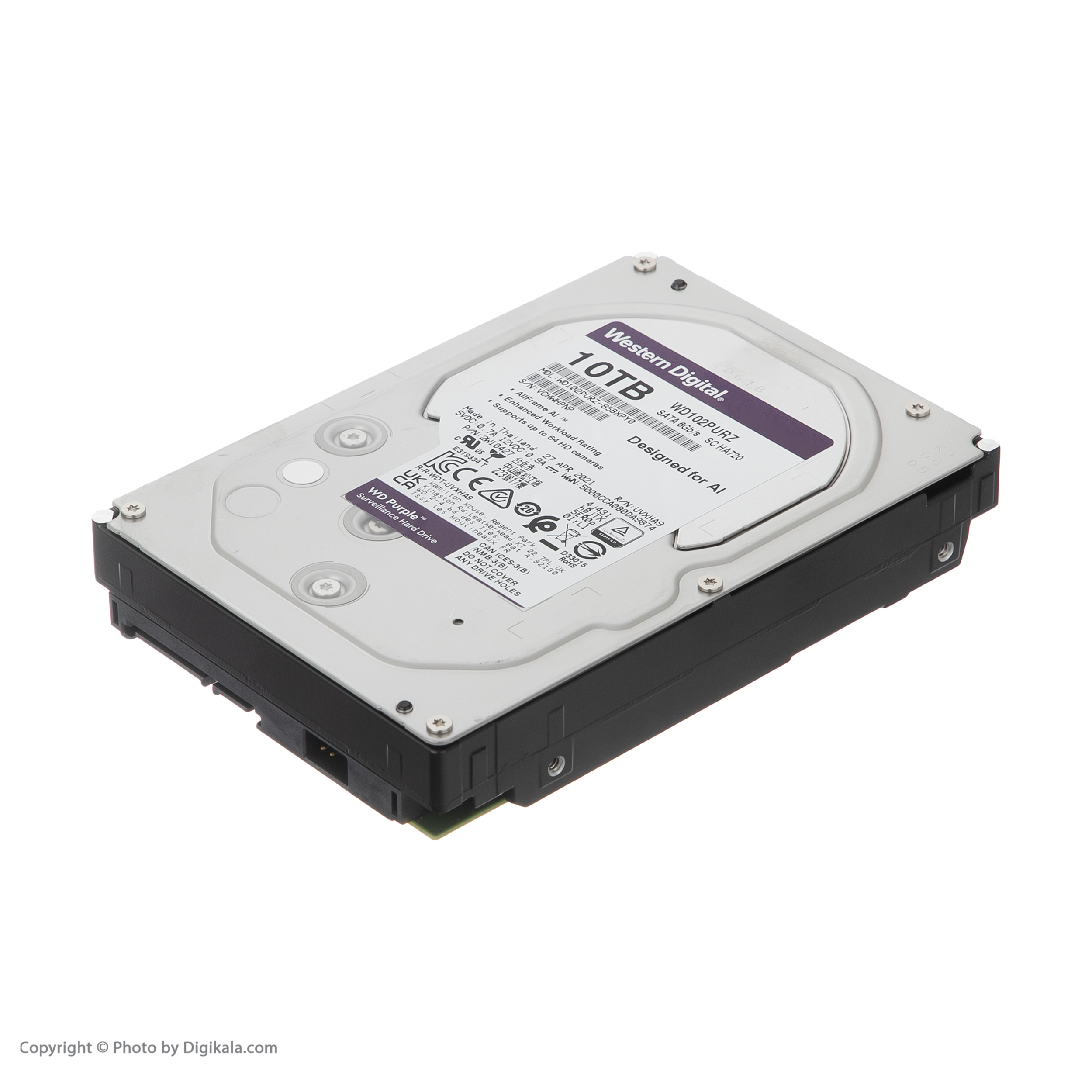 هارددیسک اینترنال وسترن دیجیتال مدل Purple WD102PURZ-85BXPY0 ظرفیت 10 ترابایت