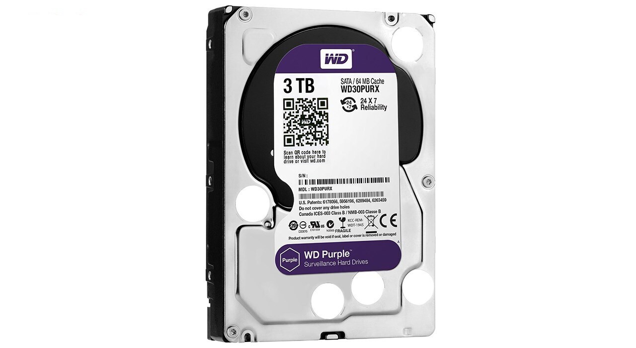 هارددیسک اینترنال وسترن دیجیتال مدل Purple WD30PURX ظرفیت 3 ترابایت