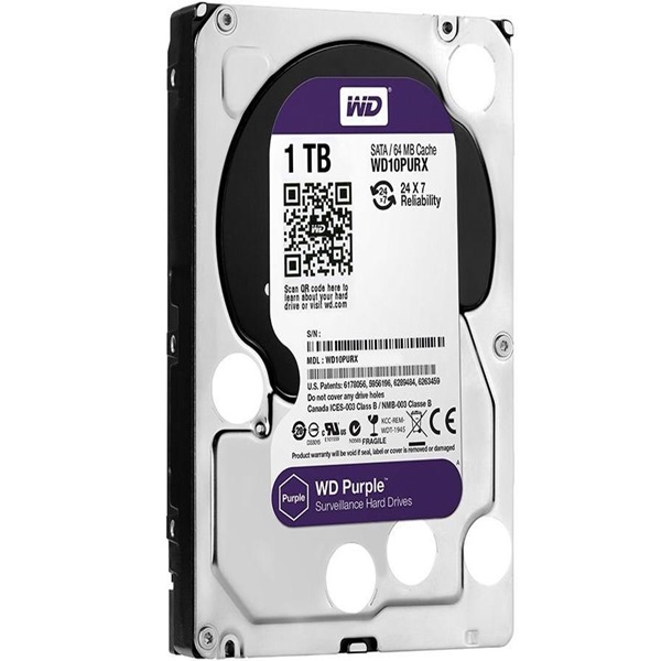 هارددیسک اینترنال وسترن دیجیتال مدل Purple WD10PURX ظرفیت 1ترابایت