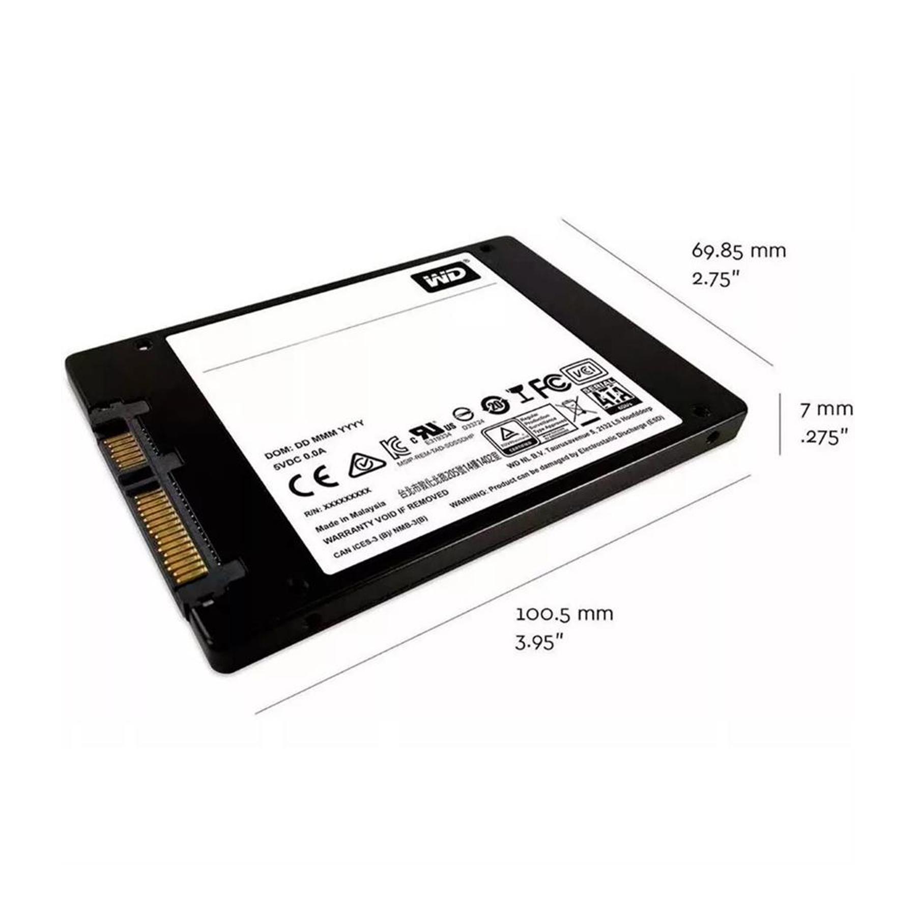 اس اس دی اینترنال وسترن دیجیتال مدل GREEN WDS480G3G0A ظرفیت 480 گیگابایت